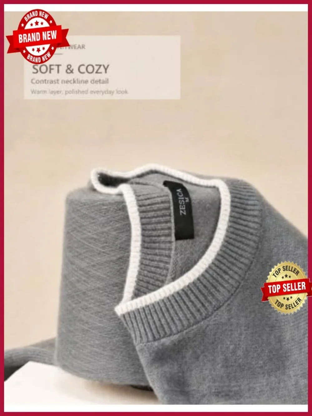 ZESICA Women's Oversized Crewneck Pullover Sweater with Lantern Sleeves - Long